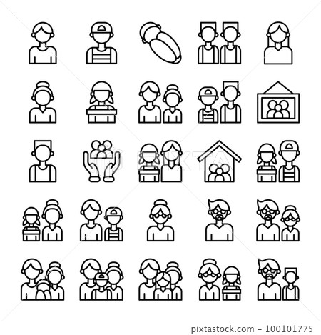 Family icons set Family icons set 100101775