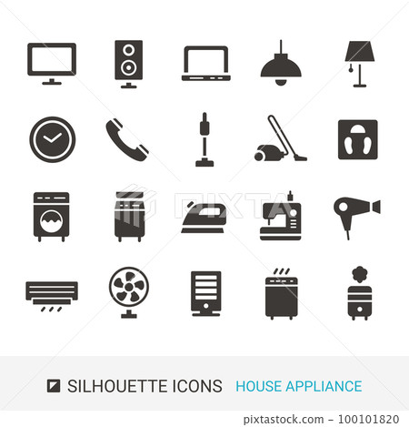 Product icon Home appliance silhouette icon Product icon Home appliance silhouette icon 100101820