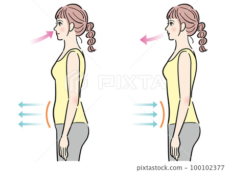 腹式呼吸的女性 腹式呼吸的女性 100102377