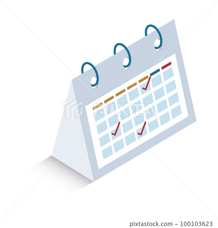 Isometric_三維日曆插圖 100103623