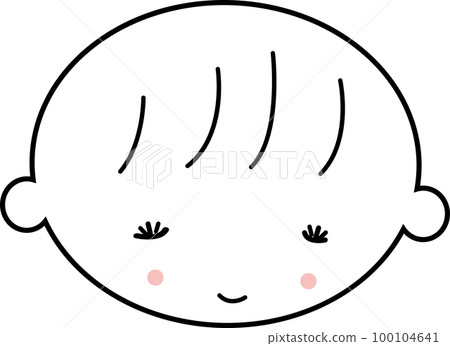 baby face with closed eyes 100104641