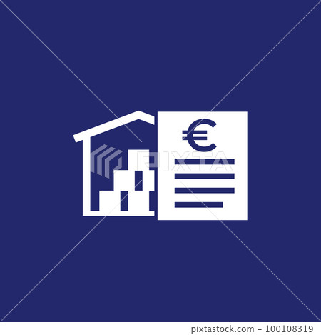 Storage costs, payments for storing inventory icon Storage costs, payments for storing inventory icon 100108319