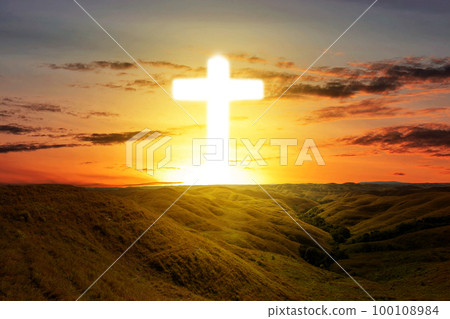 Christian Cross on the hill 100108984