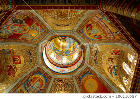 interior decoration of the cathedral in the Pochaev Lavra interior decoration of the cathedral in the Pochaev Lavra 100110587