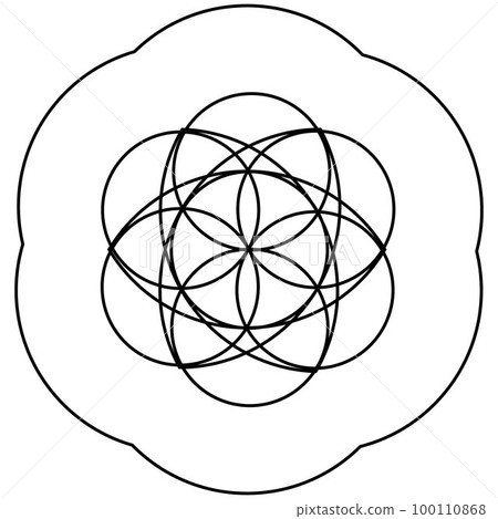 flower of life symbol. Seed of life icon 100110868