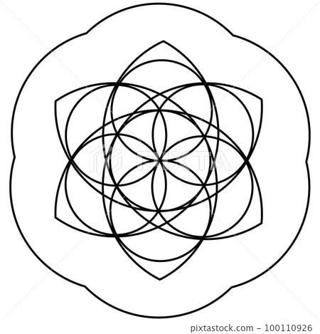 flower of life symbol. Seed of life icon 100110926