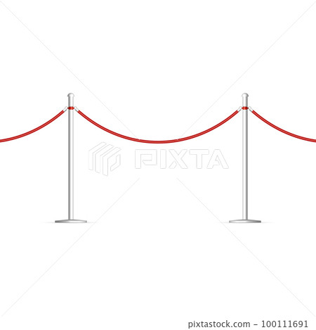 Fencing for the awards ceremony, 3D vector illustration, front view. 100111691