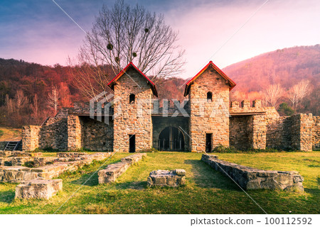 Castrum Arutela, Romania - Ancient roman ruins of Dacia Inferior province. 100112592