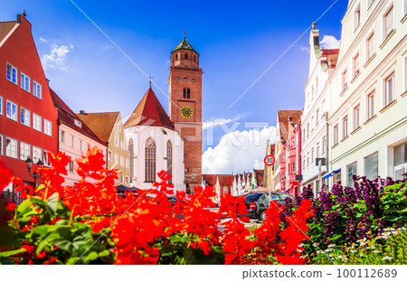 Donauworth, Swabia. Romantic Road charming city in Bavaria, Germany. Donauworth, Swabia. Romantic Road charming city in Bavaria, Germany. 100112689