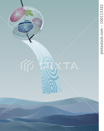 Edo wind chime Japanese style background material Edo wind chime Japanese style background material 100113382