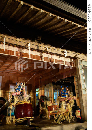 Namahage Taiko Drums Kaguraden Night Sedo Festival Oga Peninsula, Akita Prefecture Namahage Taiko Drums Kaguraden Night Sedo Festival Oga Peninsula, Akita Prefecture 100114639