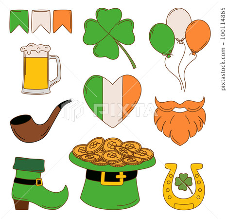St. Patrick's day vector illustration set St. Patrick's day vector illustration set 100114865