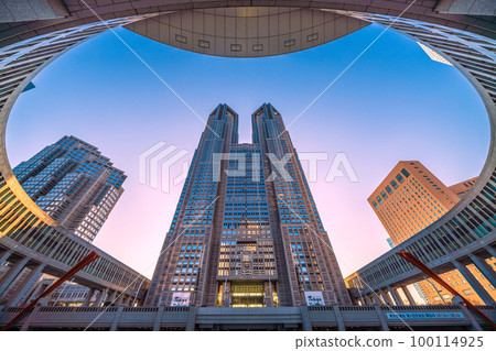 Tokyo cityscape in Japan, overlooking the Tokyo Metropolitan Government in the evening Tokyo cityscape in Japan, overlooking the Tokyo Metropolitan Government in the evening 100114925