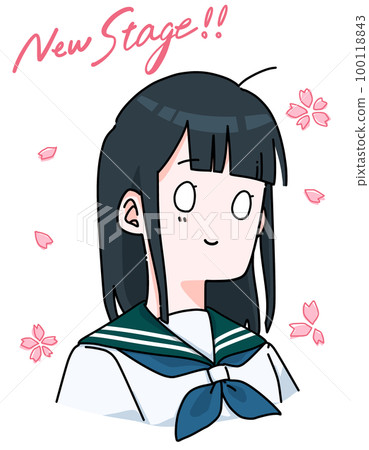 middle school girls with hair down 100118843