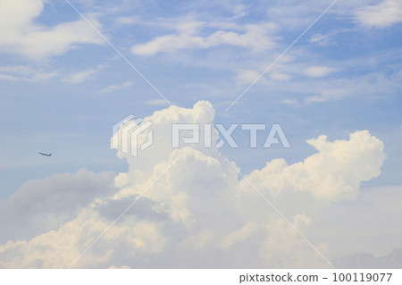 Bear-shaped cloud and airplane Bear-shaped cloud and airplane 100119077