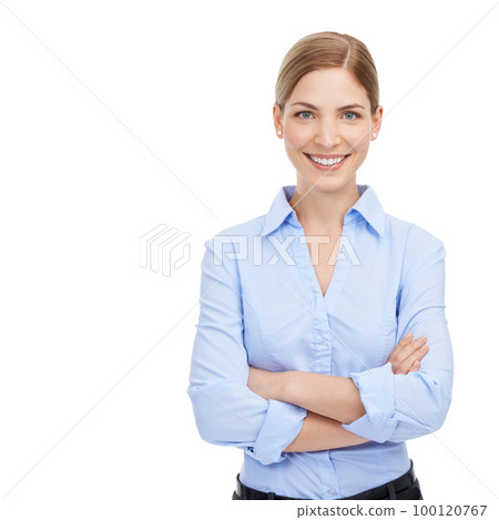 Shes a confident young businesswoman. Portrait of an attractive young businesswoman. 100120767