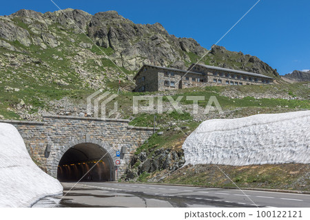 Road tunnel at the top of the Susten mountain pass, Gadmen, Canton Bern, Switzerland 100122121