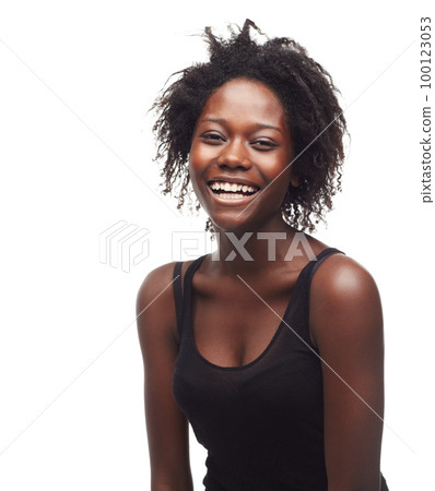 Beauty hair care, face portrait and black woman in studio on a white background mock up. Skincare, makeup cosmetics and self love of female model with beautiful afro after salon treatment for growth. Beauty hair care, face portrait and black woman in studio on a white background mock up. Skincare, makeup cosmetics and self love of female model with beautiful afro after salon treatment for growth. 100123053