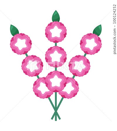 Festive pink flowers _ illustrations of flowers _ 3 Festive pink flowers _ illustrations of flowers _ 3 100124252