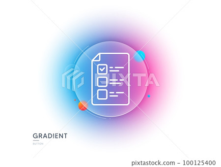 Voting ballot paper line icon. Gradient blur button with glassmorphism. Vote checklist sign. Public election symbol. Transparent glass design. Voting ballot line icon. Vector Voting ballot paper line icon. Gradient blur button with glassmorphism. Vote checklist sign. Public election symbol. Transparent glass design. Voting ballot line icon. Vector 100125400