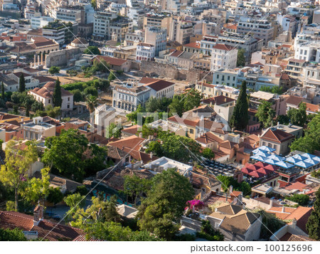 Panorama of Athens from Acropolis in Greece Europe 100125696
