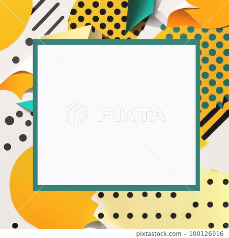 Square retro pattern in 90s style. Modern design. Square retro pattern in 90s style. Modern design. 100126916