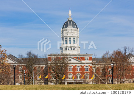 Sunny view of the Dr. Richard H. Jesse Hall of University of Missouri Sunny view of the Dr. Richard H. Jesse Hall of University of Missouri 100128179