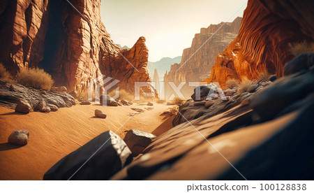canyon sands background, generative AI canyon sands background, generative AI 100128838