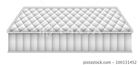 Mattress mockup. Realistic illustration of mattress vector mockup for web design isolated on white background 100131452