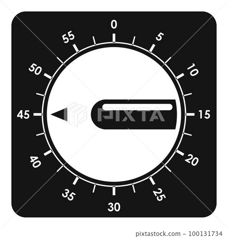 Timer clock icon. Simple illustration of timer clock vector icon for web design isolated on white background Timer clock icon. Simple illustration of timer clock vector icon for web design isolated on white background 100131734