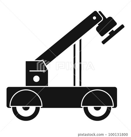 Magnet crane icon. Simple illustration of magnet crane vector icon for web design isolated on white background 100131800