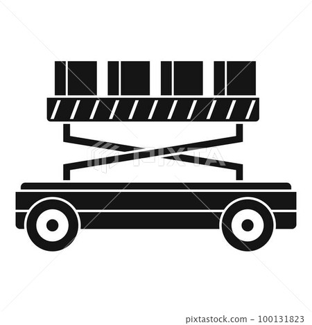Machine lift box icon. Simple illustration of machine lift box vector icon for web design isolated on white background Machine lift box icon. Simple illustration of machine lift box vector icon for web design isolated on white background 100131823