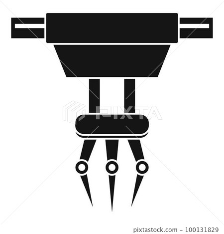 Fork hand crane icon. Simple illustration of fork hand crane vector icon for web design isolated on white background Fork hand crane icon. Simple illustration of fork hand crane vector icon for web design isolated on white background 100131829