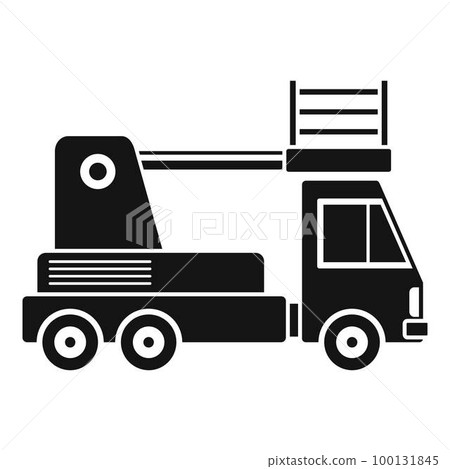 Lift truck icon. Simple illustration of lift truck vector icon for web design isolated on white background 100131845