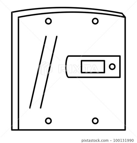 Electric door icon. Outline illustration of electric door vector icon for web design isolated on white background 100131990