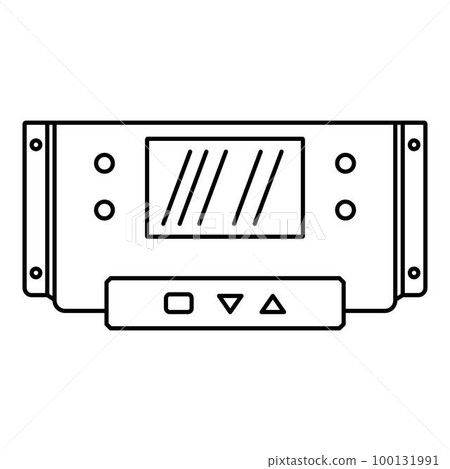 Digital panel icon. Outline illustration of digital panel vector icon for web design isolated on white background 100131991