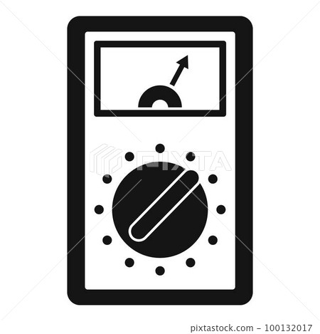 Analog multimeter icon. Simple illustration of analog multimeter vector icon for web design isolated on white background Analog multimeter icon. Simple illustration of analog multimeter vector icon for web design isolated on white background 100132017