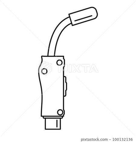 Welding head icon. Outline illustration of welding head vector icon for web design isolated on white background 100132136