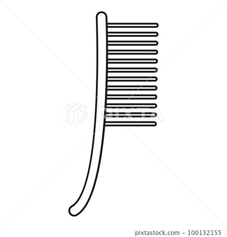 Metal brush icon. Outline illustration of metal brush vector icon for web design isolated on white background 100132155