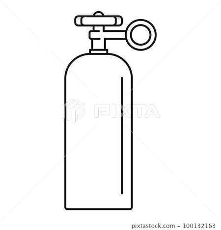 Gas welding ballon icon. Outline illustration of gas welding ballon vector icon for web design isolated on white background 100132163