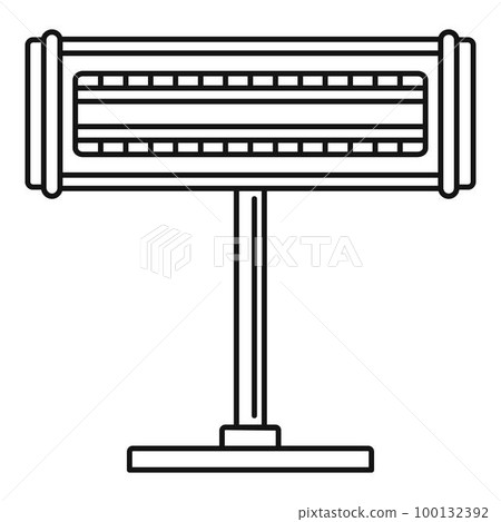Home heater stand icon. Outline illustration of home heater stand vector icon for web design isolated on white background Home heater stand icon. Outline illustration of home heater stand vector icon for web design isolated on white background 100132392