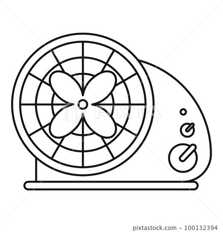 Heat fan icon. Outline illustration of heat fan vector icon for web design isolated on white background Heat fan icon. Outline illustration of heat fan vector icon for web design isolated on white background 100132394
