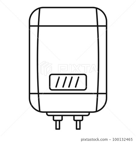 Digital panel boiler icon. Outline illustration of digital panel boiler vector icon for web design isolated on white background Digital panel boiler icon. Outline illustration of digital panel boiler vector icon for web design isolated on white background 100132465