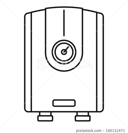 Water boiler icon. Outline illustration of water boiler vector icon for web design isolated on white background Water boiler icon. Outline illustration of water boiler vector icon for web design isolated on white background 100132471