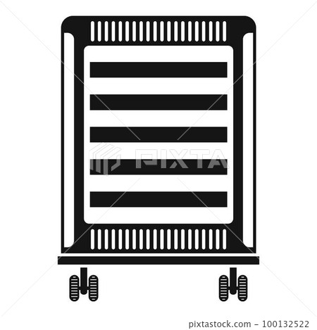 Home oil radiator icon. Simple illustration of home oil radiator vector icon for web design isolated on white background Home oil radiator icon. Simple illustration of home oil radiator vector icon for web design isolated on white background 100132522