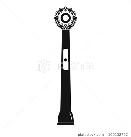 Head of electro toothbrush icon. Simple illustration of head of electro toothbrush vector icon for web design isolated on white background 100132732