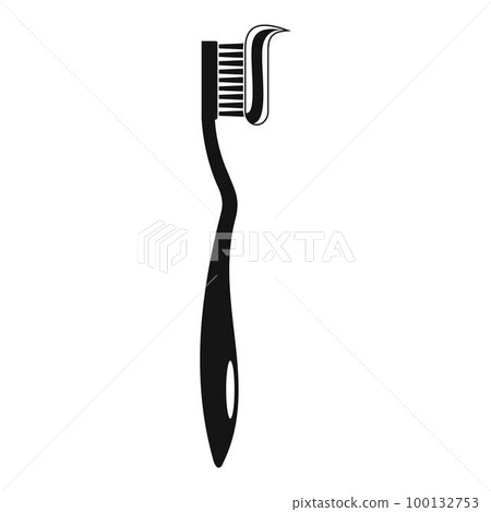 Toothbrush icon. Simple illustration of toothbrush vector icon for web design isolated on white background Toothbrush icon. Simple illustration of toothbrush vector icon for web design isolated on white background 100132753