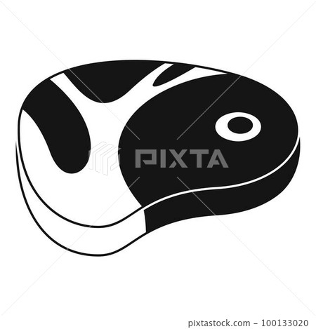 Beef steak icon. Simple illustration of beef steak vector icon for web design isolated on white background 100133020