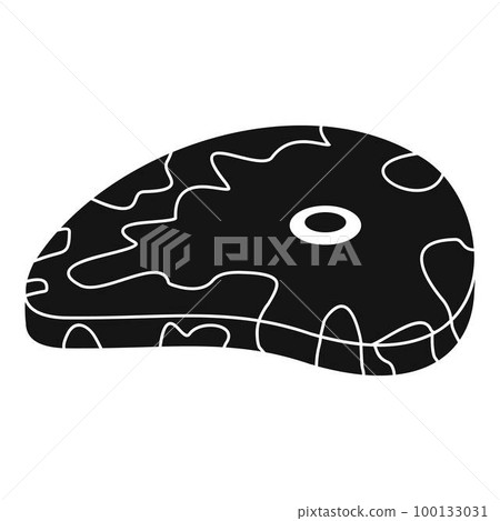 Pork steak icon. Simple illustration of pork steak vector icon for web design isolated on white background 100133031