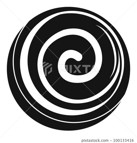 Spiral cake icon. Simple illustration of spiral cake vector icon for web design isolated on white background Spiral cake icon. Simple illustration of spiral cake vector icon for web design isolated on white background 100133416